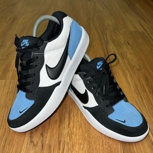 Nike SB Force 58 Skateboarding Sneakers Blue/Black/White Sz 8.5 CZ2959-400 EUC
